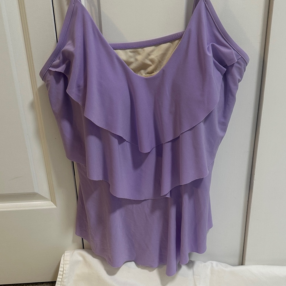 Lavender Ruffle Women's Bikini Top